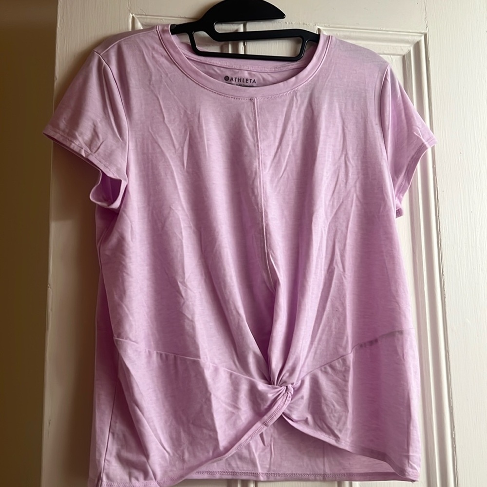 Athleta purple tee, size small, lightly worn